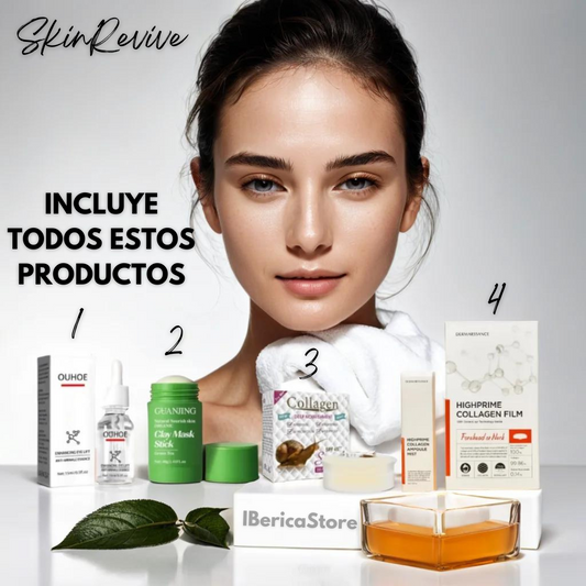 SkinRevive - Limpia, purifica, hidrata y restaura tu piel con este combo rejuvenecedor 4 en 1.